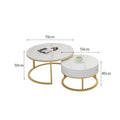 Matching coffee table diameter 70+50cm