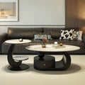 Accessible luxury italian slate coffee table cream style tea table tea table for home living room popular popular simple rental house coffee table