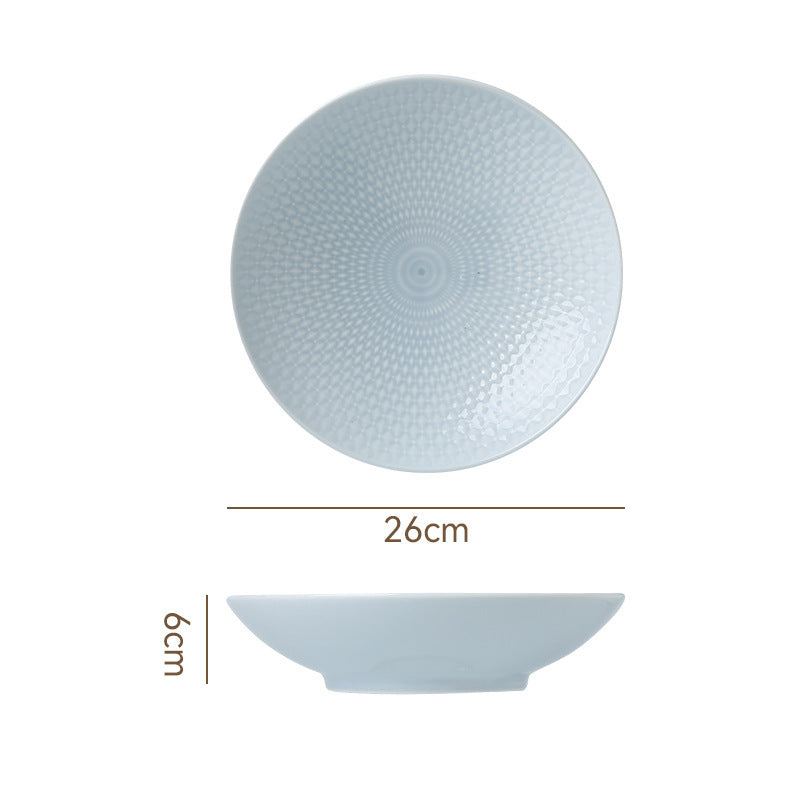Scandinavianinsfor homerestaurantpure color ceramic set combinationstylish high-looking western food steak plate salad bowl