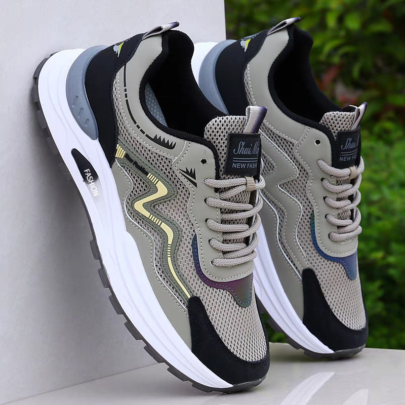 Men's winter new breathable sandals trendy versatile youth hollow mesh shoes casual soft sole anti-slip running shoes