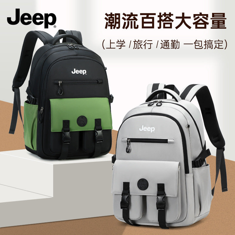 Jeep kids' backpack - lightweight, commuter-friendly, large capacity backpack for boys and girls - elementary and middle school students - reduces burden, spine protection