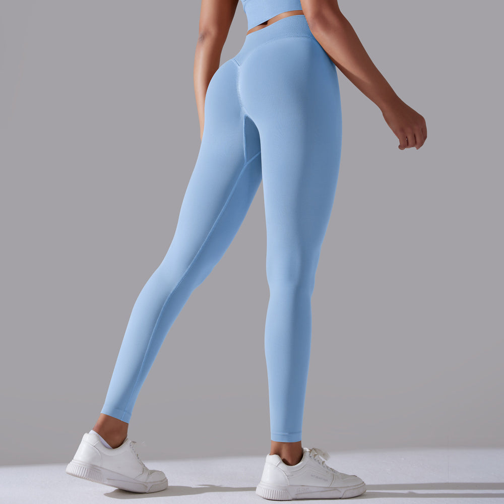 fashion seamless pure color cross back sports bra vest yoga suit running fitness three-piece set