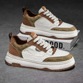 Men's shoes 2026 spring new breathable athletic casual sneakers men's shoes thick sole height increasing white student trendy shoes