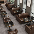 Coffee shop bar lounge table and chair set, pub, western restaurant, bbq, bubble tea shop sofa, retro casual dining booth