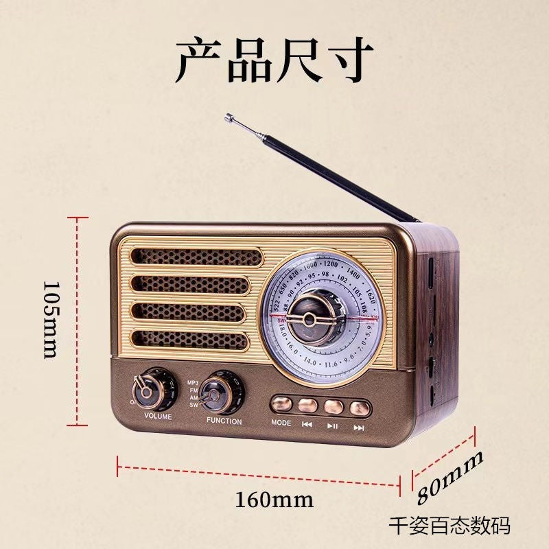 Manufacturers sell retro multi-band with flashlight tote bag multi-function MP3 playback high-quality card radio