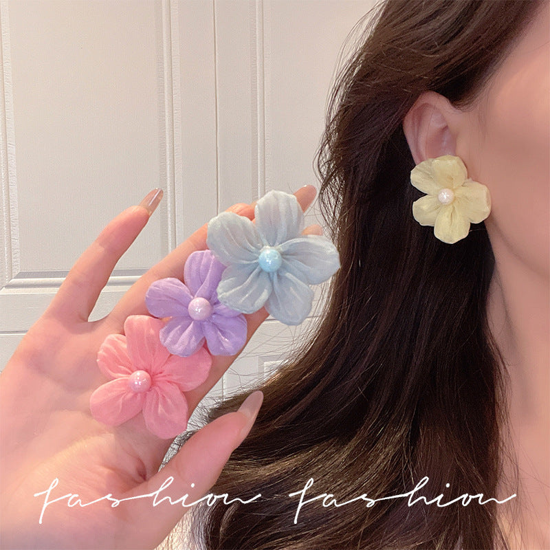 Super fairy elegantsweet purple flower earrings for women popularclassysense small fresh earrings stylisheasiest for match earrings