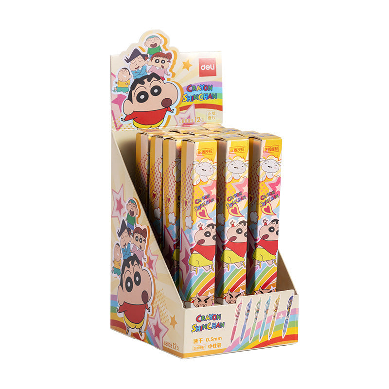 Deli LB003 Crayon Xiaoxin Quick-drying Press Student Neutral Pen Blind Box Stationery Prizes Cartoon Press Pen