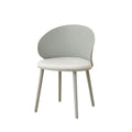 Thickened plastic reception and negotiation chair - nordic light luxury style, modern minimalist home accent chair with backrest, casual dining chair