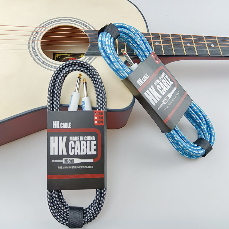 HK braided cable noise reduction audio cable folk music electric box acoustic guitar bass cable musical instrument cable