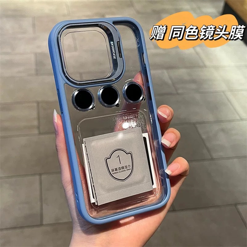 U1 lens cover holder suitable for iphone17pro apple 15 high transparency mobile phone case 16promax with lens film