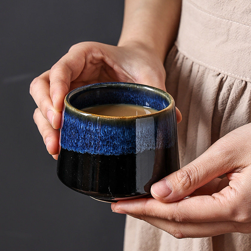 For home making tea and drinking water creative kiln retro ceramic cup various colors large office coffee cup