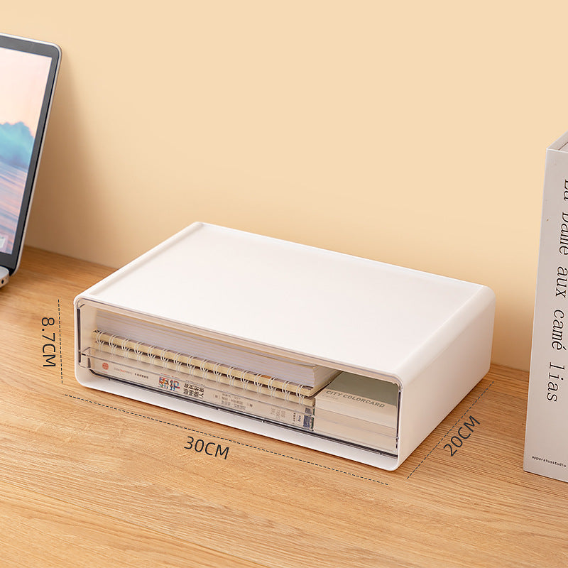 Japanese lipstick cosmetic storage box transparent desktop storage box drawer type book data cable stationery storage box