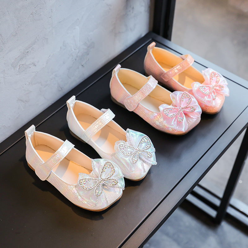 Girls' leather shoes - spring  new collection: princess shoes for baby girls, soft-soled children's shoes, spring/autumn single shoes, pink
