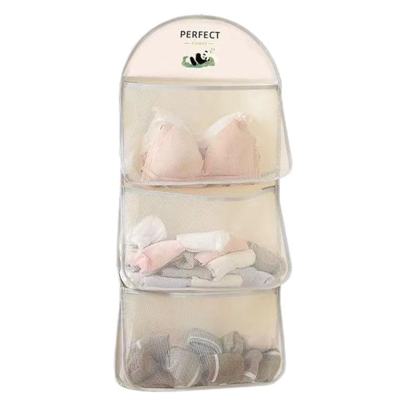 Socks storage hanging bag dormitory wardrobe underwear hanging bag hanging mesh pocket door storage finishing storage bag