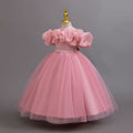 Ready-to-ship new off-the-shoulder sequin evening gown wedding dress princess dress piano performance dress for girls/kids