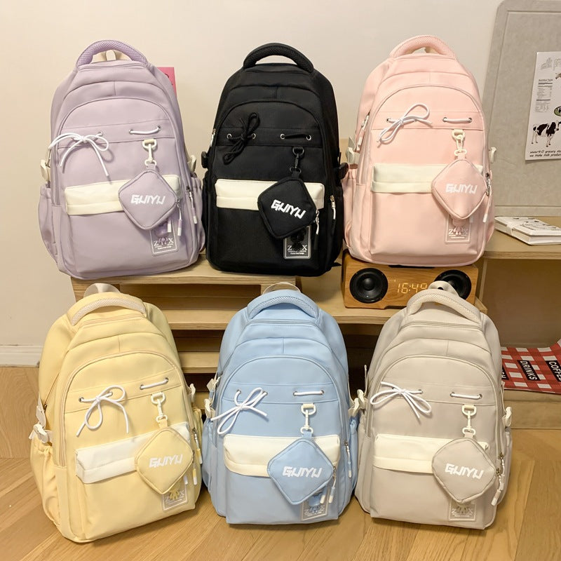 School bag, college student, high school student, large-capacity college style backpack, simple leisure sports, Korean version, couple backpack.
