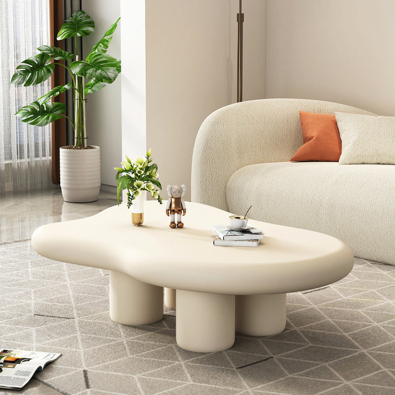 Nordic cream style sofa - modern minimalist living room, small apartment, beauty salon, clothing store reception area fabric sofa
