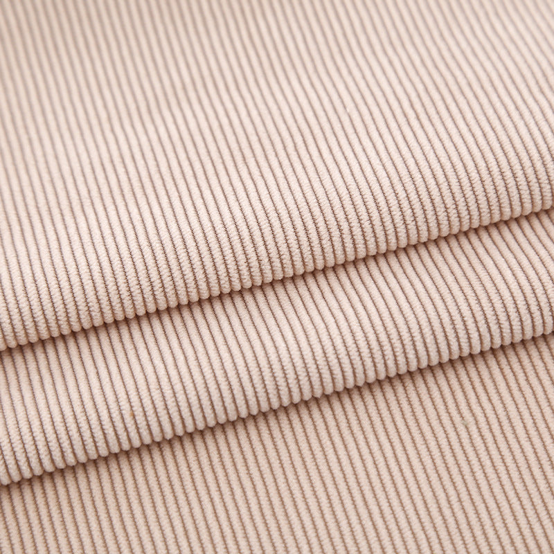 Warp knitted 16-pit elastic corduroy fabric, knitted 16 polyester corduroy casual wear throw pillow women's fabric