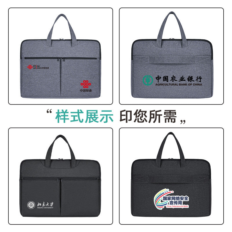Business office conference bag oxford cloth tote document bag men's briefcase laptop bag business bag with logo printing