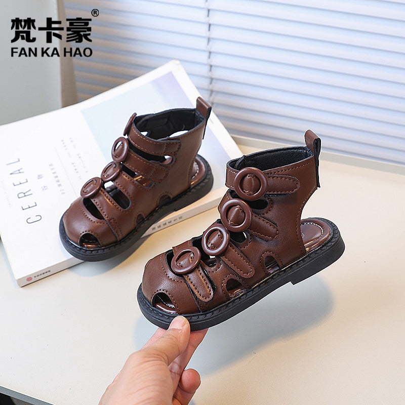 Girls' fashion roman sandals - new korean style summer  collection - casual soft-soled beach shoes for kids