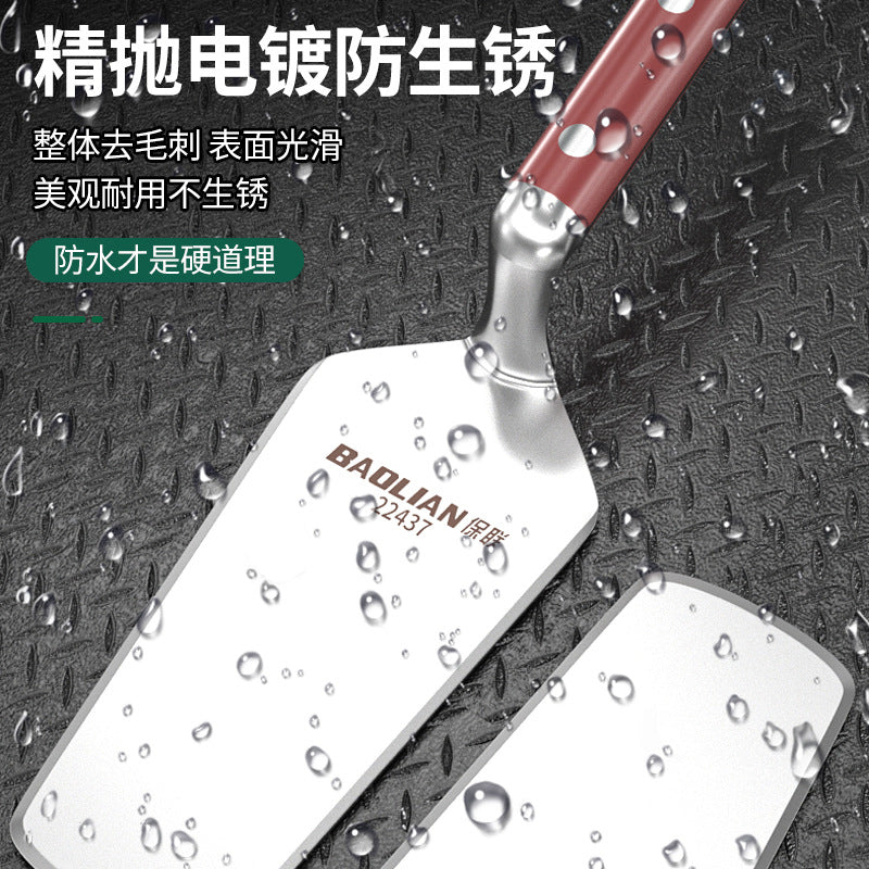 Stainless steel bricklaying knife, bricklayer cutting bricks, thickened double-sided splitting knife, construction site house covering tool, brick breaking tool, tile knife