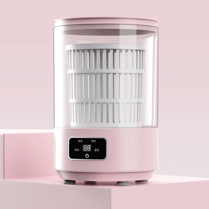 fully automatic small washing machine 4l foldable rental house portable small mini intimates pants cleaning machine