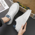 Men's white casual shoes 2025 new winter breathable trendy versatile men's leather casual shoes men's white shoes athletic sneakers