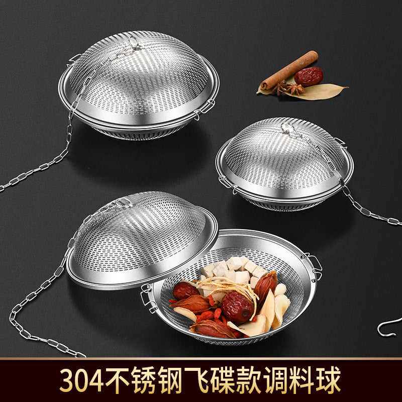 304 stainless steel seasoning ball bag seasoning ball braised ball soup bag stew meat seasoning box boiled meat filter ball flavor treasure