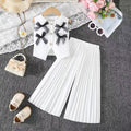 export autumn/winter new arrivals: european and american style girls' suit vest and wide-leg pants set