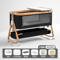 Wood grain aluminum alloy - black grey - deluxe model 2 - changing pad + shaping pillow + changing table