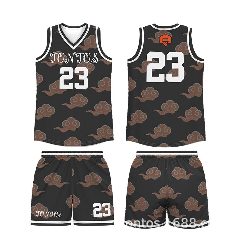 Adult game training jersey sports basketball jersey heat transfer quick drying jersey basketball jersey set custom printing