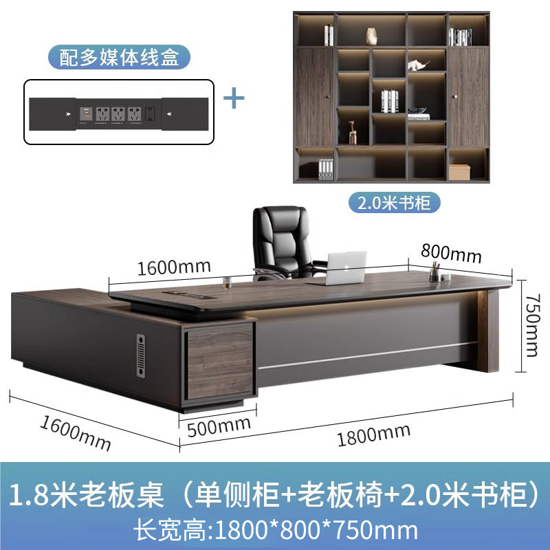 Saint li office desk - luxurious executive office desk and chair set - minimalist modern ceo desk - cross-border e-commerce
