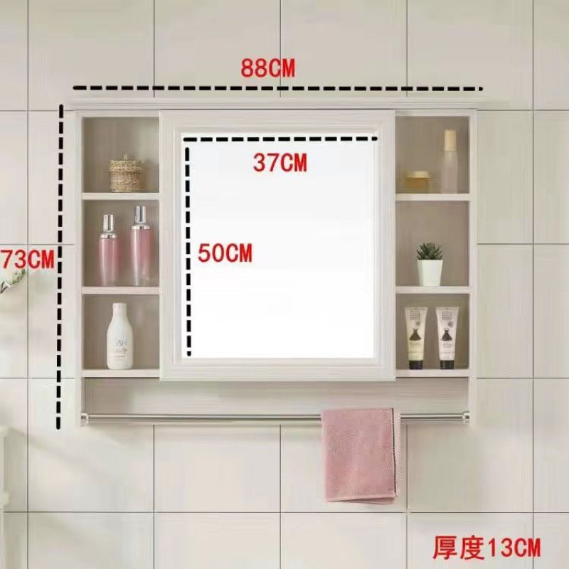 Bathroom Mirror Bathroom Wall-mounted Shelf Mirror Cabinet Bathroom Mirror Cabinet Bathroom Dressing Mirror Wall Mirror Box