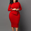 D356 european and american  spring new arrivalelegant silm pencil skirt fashion hip-covering african plus sizeexportdress