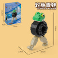 [half price big sale] ai shan hai jing wooden stick man banana monkey shark puzzle assembled building blocks handmade toy ornaments