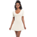 new arrival short-sleeved dress yoga wear quick-drying tight sports tennis skirt outdoor fitness casual hip skirt