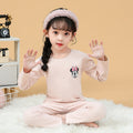 Children's  new double-sided german velvet solid color cut-to-fit autumn/winter warm clothing set - two-piece