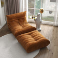 Sofa + footrest (orange suede)