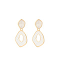 European and american cross-border sweet alloy enamel flower earrings - women's stylish, versatile, vacation-inspired leaf stud earrings wholesale