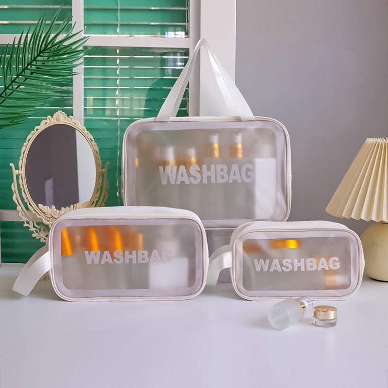 Wash storage bag Premium waterproof single-layer cosmetic bag Portable large-capacity transparent travel cosmetic storage bag