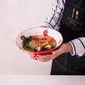 Strawberry bowl single for home creative ceramic instant noodle soup bowl japanese style cute girl popular salad dessert hat bowl