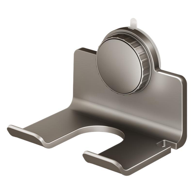 No punching space aluminum wall hanging hair dryer holder wall hair dryer storage hanger household suction cup hair dryer holder
