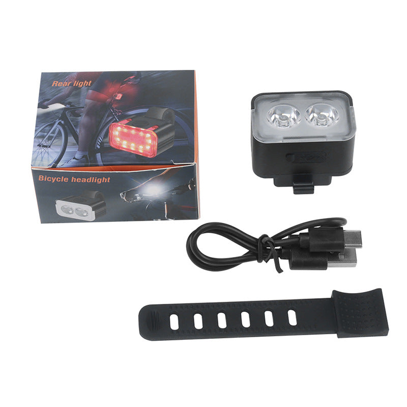 Bicycle lights, headlights, strong light night riding lights, mountain road bicycle tail lights, flashlights, children's waterproof riding equipment