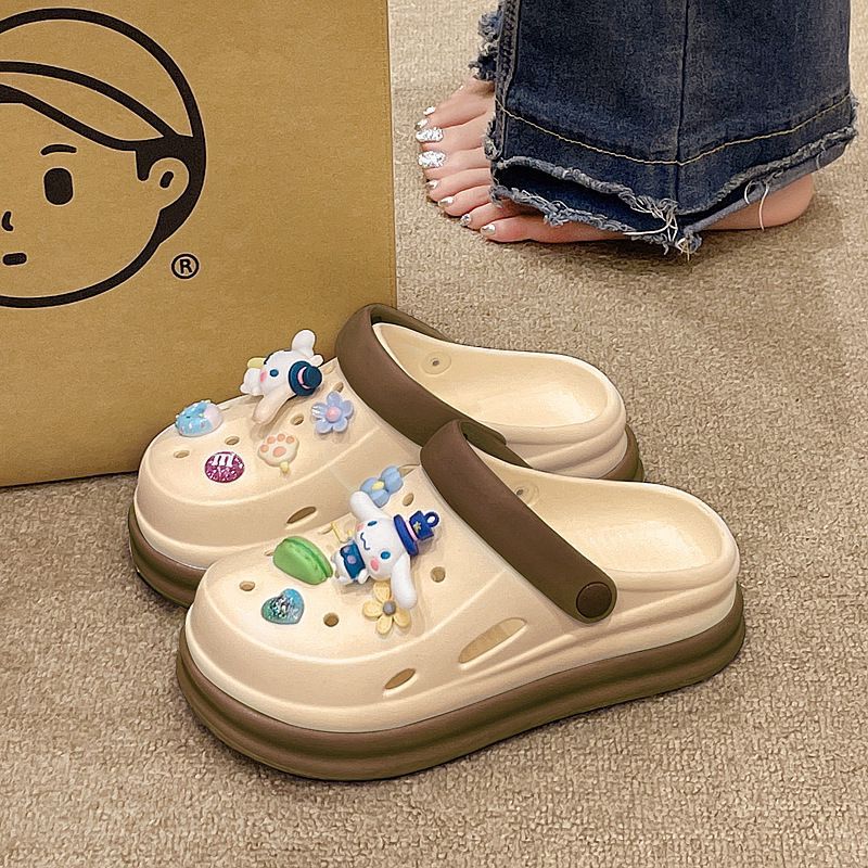 2025 summer new collection: closed-toe slides - trendy, platform, thick-soled, non-slip, wear-resistant clogs & sandals for outdoor wear