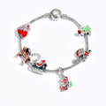 new arrival christmas bracelet jewelry fashionhip hop punk style alloy dripping oil santa claus gift bracelet