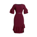 Fashion cross-border export women's dress african clothing plus size women's olwork clothing hip-covering cake skirt with belt