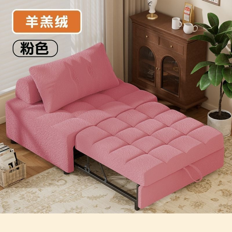 Foldable sofa bed all-in-one dual-purpose small apartment living room balcony multi-functional telescopic bed single double pull-out sofa cotton