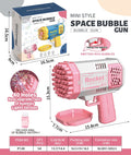 hot selling 40-hole space light bubble machine mini version gatling electric bubble blowing handheld kids toys