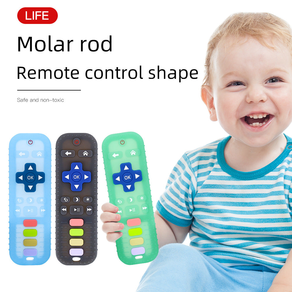 Baby Teether Toy Cross-border Silicone Baby Teether Food Grade Remote Control Teether Molar Stick Toy