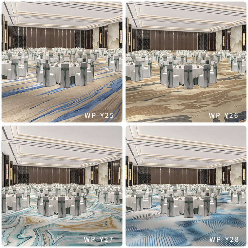 Printed carpet 800g personalized hotel banquet hall box corridor flame retardant b1 level full floor splicing modern casual